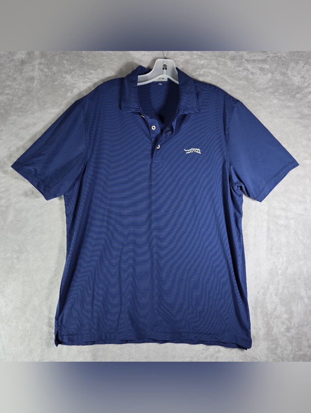 Sun Day Red Cypress Striped Polo Size L Large Blue Tiger Woods Golf Performance